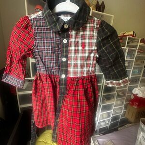 Ralph Lauren Polo Baby Girl Plaid Button-Up Dress